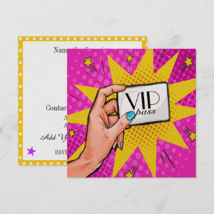 Rev 1 Pop Art VIP-Einladung Einladung