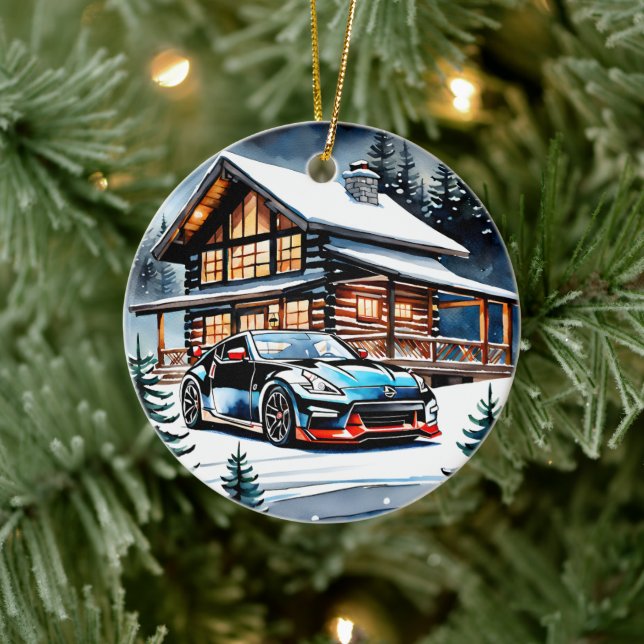 Rev Up for Holidays: JDM Edition Christmas Keramik Ornament (Baum)