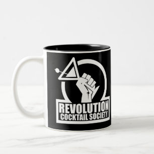 RevCSLogo - White Two-Tone-Kaffee-Tasse Zweifarbige Tasse