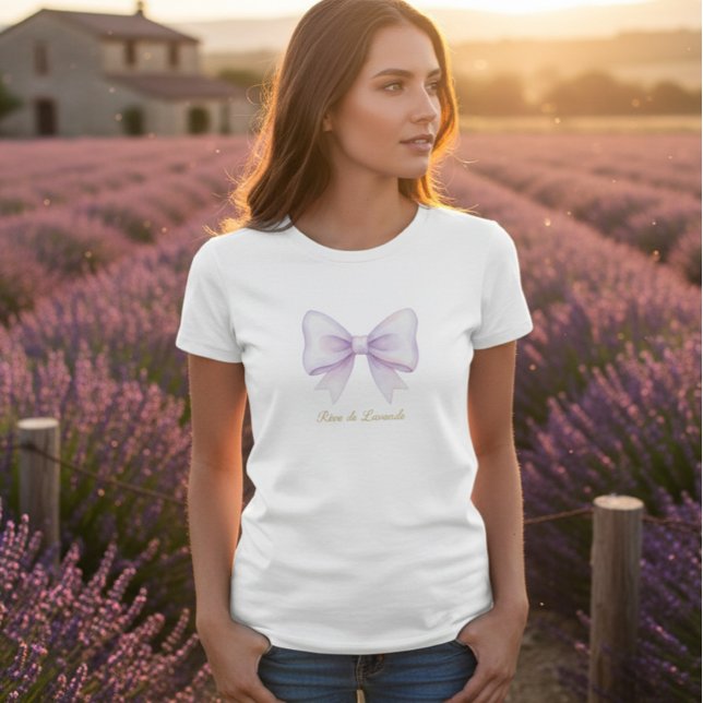 Rêve de Lavande Bow T-Shirt (Von Creator hochgeladen)