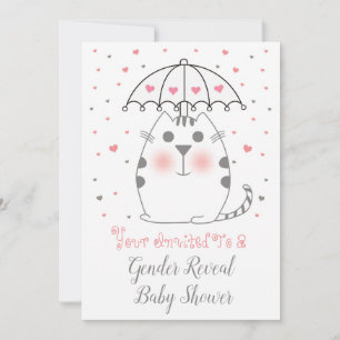 Reveal Baby Shower Flat Card