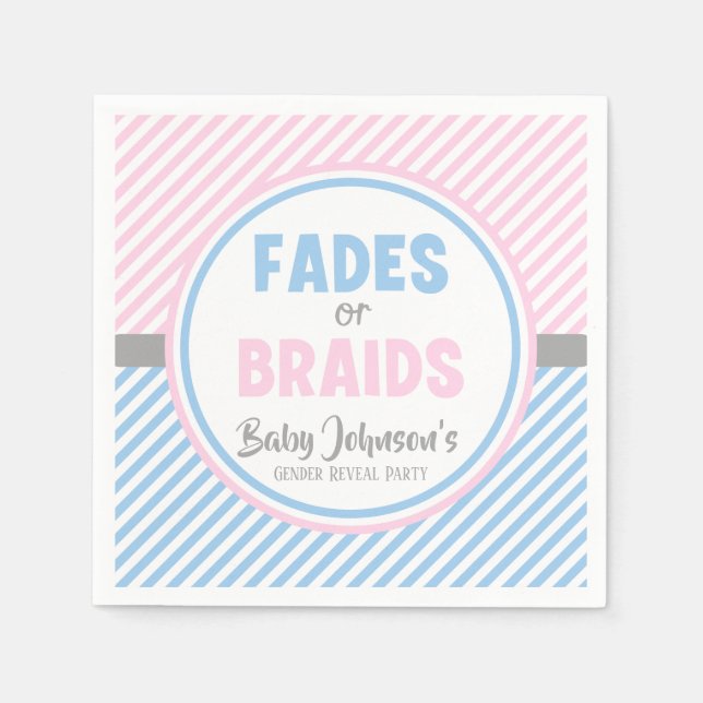 Reveal des Babygeschlechts - Fades oder Gehirne Serviette (Vorderseite)