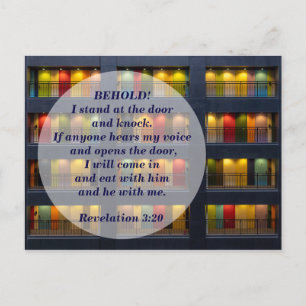 Revelation 3:20 postkarte