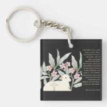 Revelation 5 Redeemed Black Square Keychain