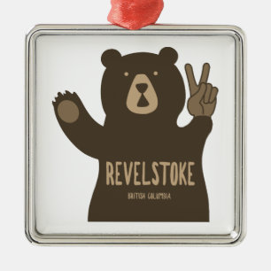 Revelstok British Columbia Peace Bear Ornament Aus Metall