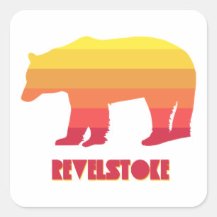 Revelstoke Bear Quadratischer Aufkleber