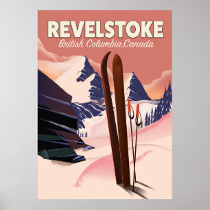 Revelstoke British Columbia, Kanada Skiposter Poster