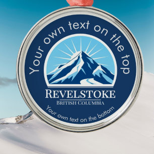 Revelstoke British Columbia Skigebiet Medaille  Ornament Aus Metall