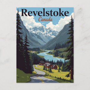 Revelstoke Kanada Vintage Bergtal Postkarte
