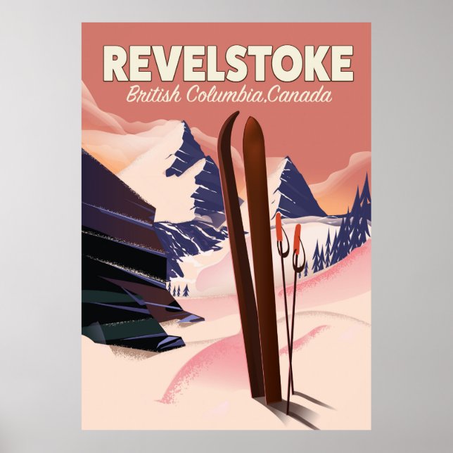 Revelstown British Columbia, Kanada Ski Poster (Vorne)
