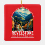 Revelstown Canada Travel Art Vintag Keramikornament<br><div class="desc">Revelstoke Retro Vektor Reise-Design. Revelstoke ist eine Stadt im Südosten von British Columbia,  Kanada,  bekannt für den Nationalpark Mt Revelstoke.</div>