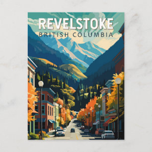 Revelstown Canada Travel Art Vintag Postkarte