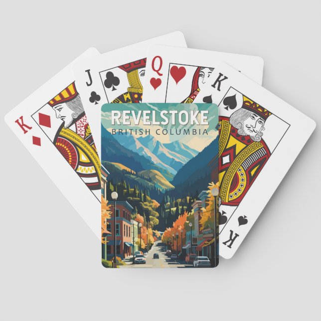Revelstown Canada Travel Art Vintag Spielkarten (Rückseite)