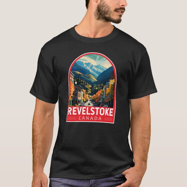 Revelstown Canada Travel Art Vintag T-Shirt (Vorderseite)