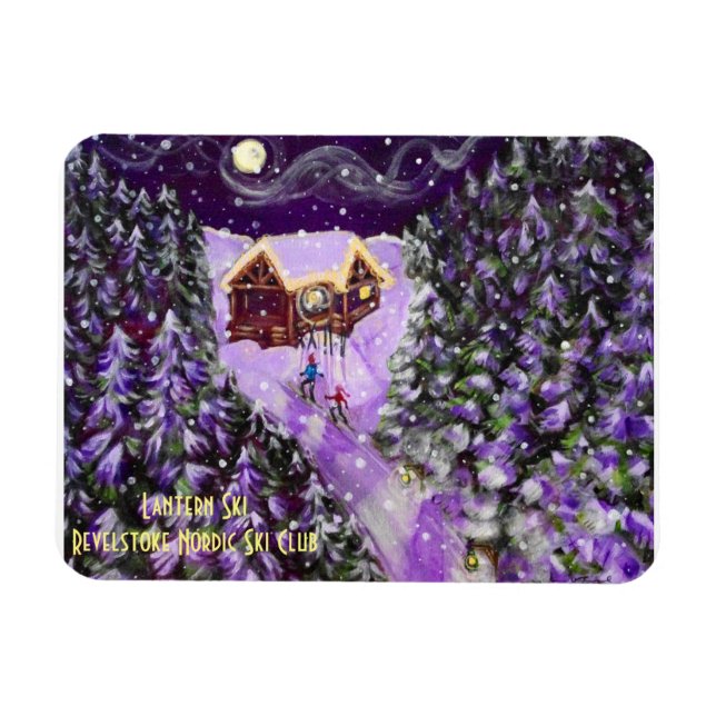 Revelstown Nordic Ski Club Lantern Ski Magnet (Horizontal)