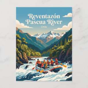 Reventazón Pascua Fluss Chile Postkarte