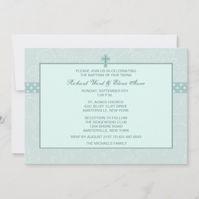 Revered Paisley Religiöse Einladung (Vorderseite)