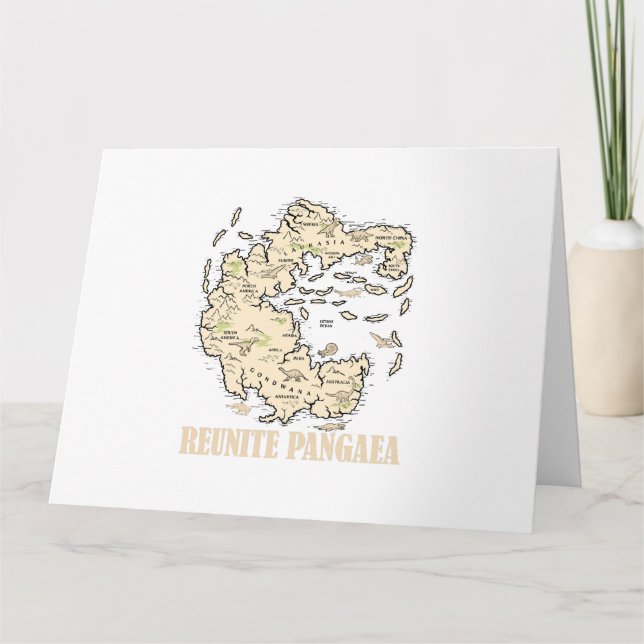 Revereinigte Pangaea Weltkarte Geschichte Funny Ge Karte (Vorderseite)