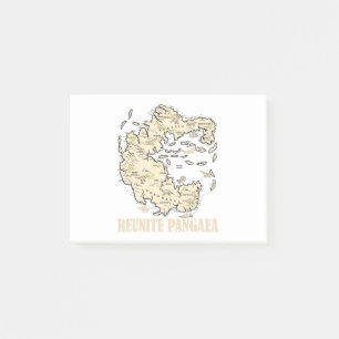 Revereinigte Pangaea Weltkarte Geschichte Funny Ge Post-it Klebezettel