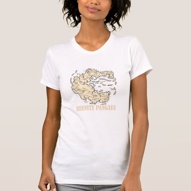Revereinigte Pangaea Weltkarte Geschichte Funny Ge T-Shirt (Vorderseite)