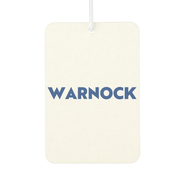 Reverend Warnock Georgia Senat Absturz blau weiß Autolufterfrischer (Vorderseite)