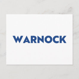 Reverend Warnock Georgia Senat Absturz blau weiß Postkarte