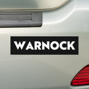 Reverend Warnock Georgia Senat Absturz schwarz Autoaufkleber