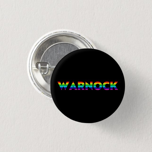 Reverend Warnock Georgia Senat Runoff Stolz lgbt Button (Vorne & Hinten)