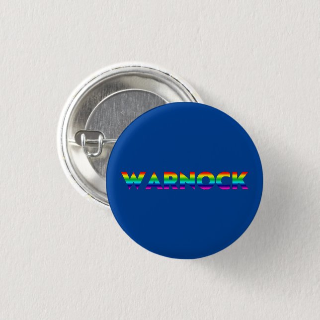 Reverend Warnock Georgia Senat Runoff Stolz lgbt Button (Vorne & Hinten)