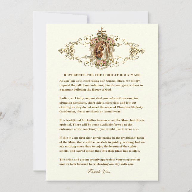 Reverenz für unseren Herrn bei den Richtlinien für Ankündigung (Vorderseite)