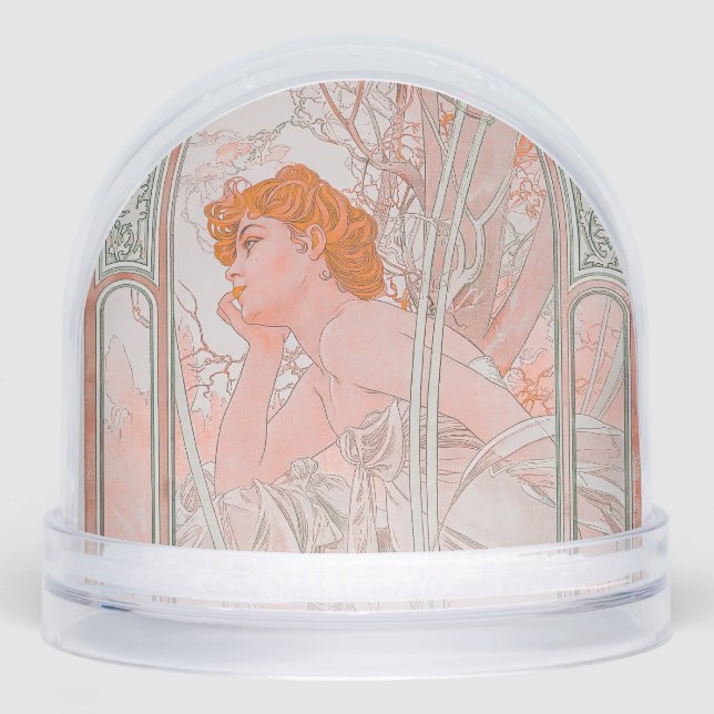 Reverie du Soir (1899) by Alphonse Mucha  Schneekugeln (Vorderseite)