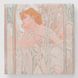 Reverie du Soir (1899) von Alphonse Mucha Steinuntersetzer