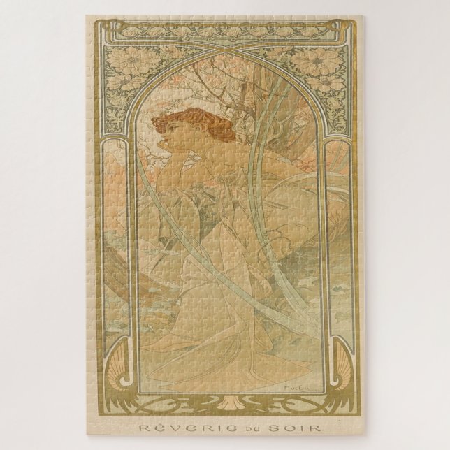 Rêverie du Soir: Ein Jugendstil von Mucha Puzzle (Vertikal)