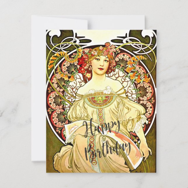 Reverie, Kunstmalerei, Geburtstagsgrüße Karte (Vorderseite)