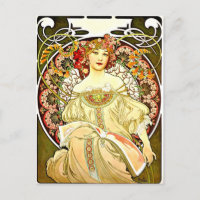 Reverie, Kunstmalerei von Alfons Mucha