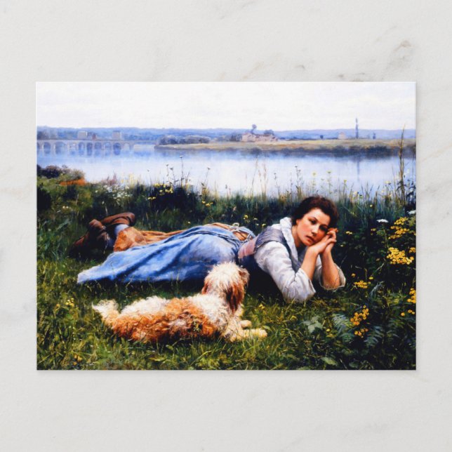 Reverie von Daniel Ridgway Knight Postkarte (Vorderseite)
