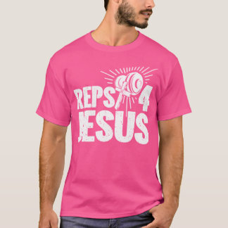 Revers 4 Jesus Christlich Workout Gott Fitness Lie T-Shirt