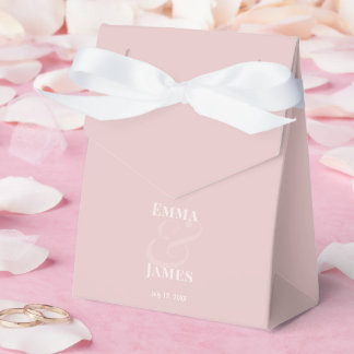REVERSE Blush Ampersand Hochzeit | Namen & Datum Geschenkschachtel
