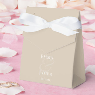 REVERSE Champagner Ampersand Hochzeit | Namen & Da Geschenkschachtel