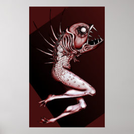 Reverse Mermaid zeichnend Kunstdruck Poster
