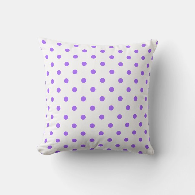 Reverse Pattern Lavendel und weißer Punkt auf eine Kissen (Vorderseite)