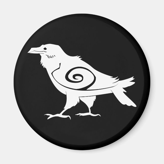 Reverse Tribal Raven Kühlschrankmagnet Magnet (Vorne)
