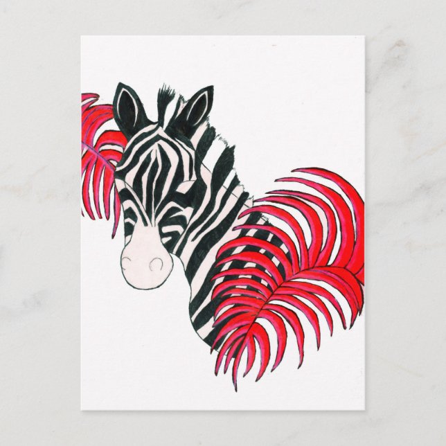 Reverse Zebra Postkarte (Vorderseite)