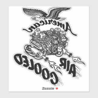 Reversed American Air Cooled Motor Corvair Vinyl Aufkleber