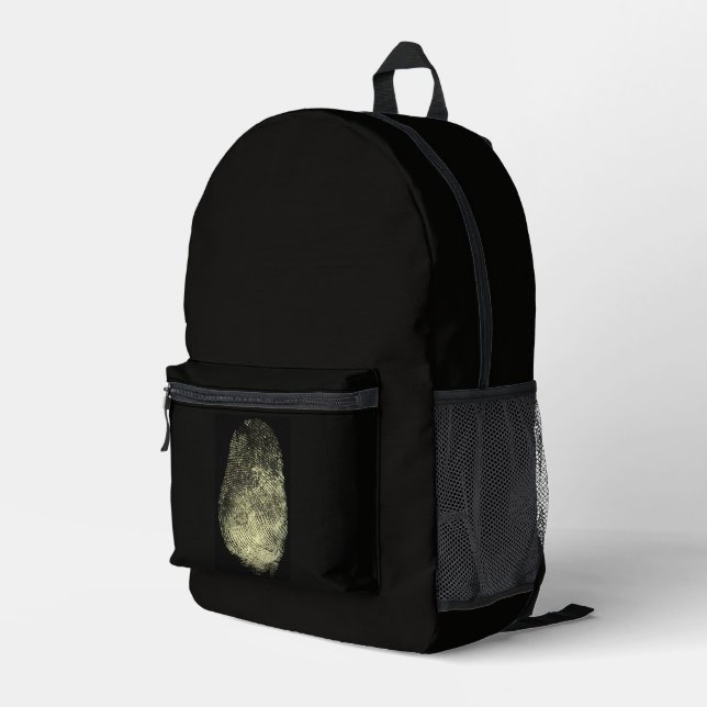 Reversed Loop Fingerprint Duffle Bag Bedruckter Rucksack (Rückseitige Ecke Rechts)