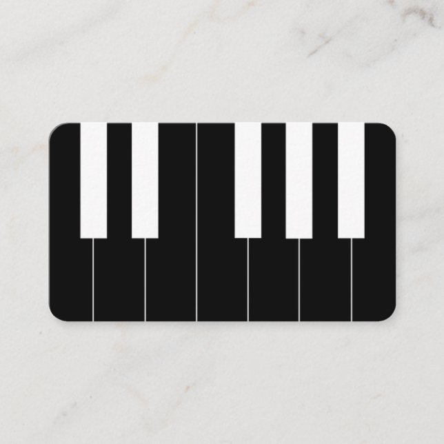 Reversed Piano Keys Visitenkarte (Vorderseite)