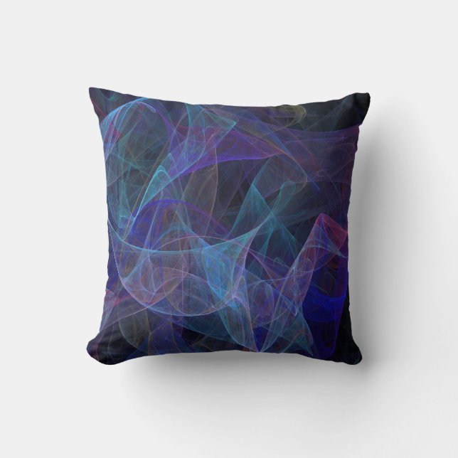 Reversible Abstrakte, texturierte mehrfarbige Kiss Kissen (Vorderseite)