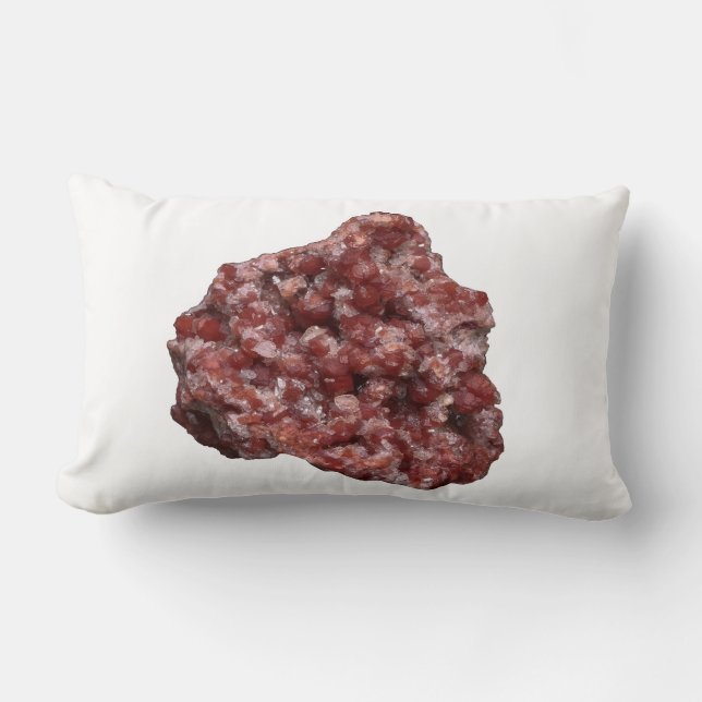 Reversible Andradite Garnet und Calcite Crystal Lendenkissen (Vorderseite)