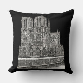Reversible Bicolor Elegante Notre Dame de Paris Kissen