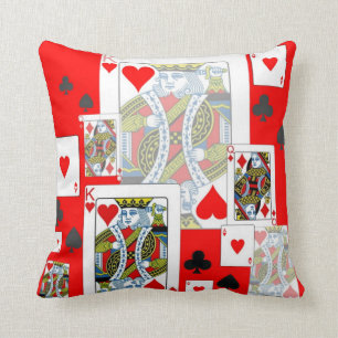 REVERSIBLE CASINO NIGHTS CARDS PATTERART KISSEN